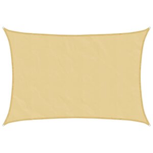 vidaXL Voile d'ombrage sable 4x3 m 100   polyester oxford
