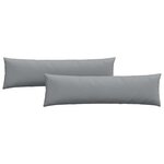 vidaXL Coussins de canapé 2 Pièces Gris clair 145 x 40 cm tissu