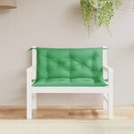 vidaXL Coussins de banc de jardin 2 Pièces vert 100x50x7 cm tissu Oxford