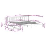vidaXL Cadre de lit sans matelas 180x200 cm bois massif de pin