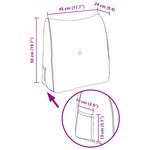 vidaXL Coussin de Dos Crème 45 x 24 x 50 cm tissu