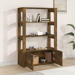 vidaXL Buffet Chêne fumé 80x30x119 5 cm Bois d'ingénierie