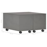 Vidaxl table basse gris brillant 60x60x35 cm aggloméré