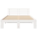 VidaXL Cadre de Lit en Bois de Pin Blanc Bois massif 120 x 200 cm Durable