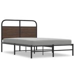 vidaXL Cadre de lit sans matelas 120x190 cm chêne marron