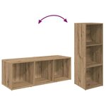 vidaXL Meuble TV 3 Pièces chêne artisanal 37 x 35 x 107.5 cm