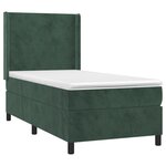 vidaXL Sommier à lattes de lit matelas LED Vert foncé 80x200cm Velours
