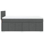 vidaXL Sommier à lattes de lit avec matelas Gris foncé 80x200 cm Tissu