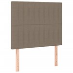 vidaXL Sommier à lattes de lit avec matelas Taupe 90x200 cm Tissu