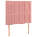 vidaXL Cadre de lit avec tête de lit Rose 100x200 cm Velours