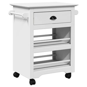 VidaXL Chariot de cuisine BODO blanc 67 5x45x80 cm
