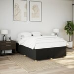 vidaXL Cadre de lit sans matelas noir 140x200 cm tissu