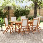vidaXL Ensemble à manger de jardin 7Pièces bois d'acacia solide textilène