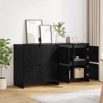 vidaXL Buffets 2 Pièces Chêne noir 70 x 41 x 75 cm Bois d'ingénierie