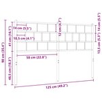 vidaXL Tête de lit de remplacement métal blanc 120 cm