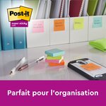 Notes couleurs oasis super sticky post-it 76 x 76 mm - bloc de 90 feuilles - lot de 10