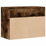 vidaXL Banc à chaussures Chêne fumé 60x30x45 cm Bois d'ingénierie