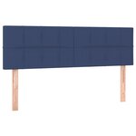 vidaXL Sommier à lattes de lit avec matelas LED Bleu 140x200 cm Tissu