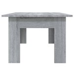 vidaXL Table basse Sonoma gris 100x60x42 cm Bois d'ingénierie