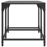 vidaXL Table basse avec dessus en verre noir 78 5x40x40 cm acier