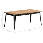 vidaXL Table de salle à manger 180x90x76 cm Bois d'acacia massif