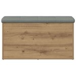 vidaXL Banc de rangement chêne artisanal 82x42x45 cm bois d'ingénierie