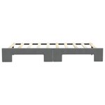 vidaXL Lit de jour avec lit gigogne gris foncé 100x190 cm tissu
