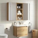 vidaXL Armoire murale de salle de bain Chêne artisan 20 x 10 x 50 cm