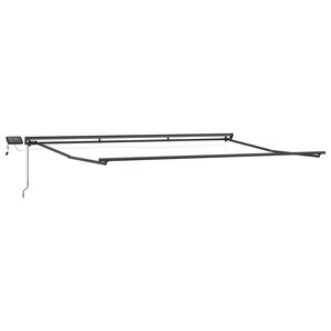 vidaXL Cadre de store manuel avec LEDs Anthracite 4 × 3 m Aluminium