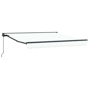 vidaXL Cadre d'auvent Blanc 350 x 250 cm Polyester avec revêtement PU