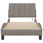 vidaXL Cadre de lit sans matelas taupe 90x190 cm tissu