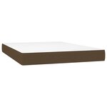 vidaXL Sommier à lattes de lit matelas et LED Marron foncé 140x190 cm