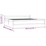 vidaXL Cadre de lit sans matelas bois massif 180x200 cm