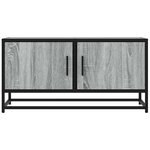vidaXL Meuble TV sonoma gris 80x34 5x40 cm bois d'ingénierie et métal