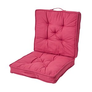 Coussin lombaire - Rouge Uni - HOMESCAPES