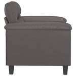 vidaXL Fauteuil Gris 60 cm Similicuir