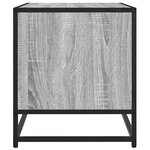 vidaXL Meuble TV sonoma gris 61x40x46 cm bois d'ingénierie et métal