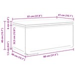 vidaXL Tabouret Gris foncé 81 x 41 x 40 cm Tissu et bois stratifié