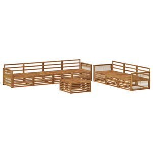 vidaXL Ensemble de canapés d'extérieur 8 Pièces Naturel