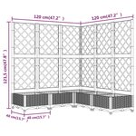 vidaXL Jardinière avec treillis Marron 120x120x121 5 cm PP