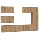 vidaXL Ensemble meuble TV 6 Pièces chêne artisanal 30 5 x 30 x 90 cm