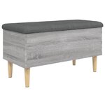 vidaXL Banc de rangement sonoma gris 82x42x46 cm bois d'ingénierie