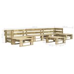 Vidaxl salon de jardin palette 6 pièces bois