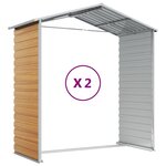 vidaXL Abri de jardin marron clair 191x215x198 cm acier galvanisé