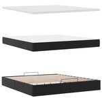 vidaXL Cadre de lit ottoman avec matelas noir 180x200 cm similicuir