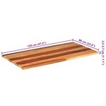 vidaXL Dessus de table 120x60x(2 5-2 7) cm Bois massif d'acacia