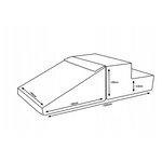 Set de 2 grands blocs en mousse blanc bleu pastel