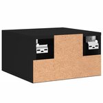 vidaXL Tables de chevet murales 2 Pièces noir 35x35x20 cm