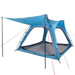 vidaXL Tente de camping 4 personnes bleu libération rapide imperméable