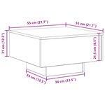 Table basse vidaXL Artisian en chêne 55x55x31 cm en bois d'ingénierie